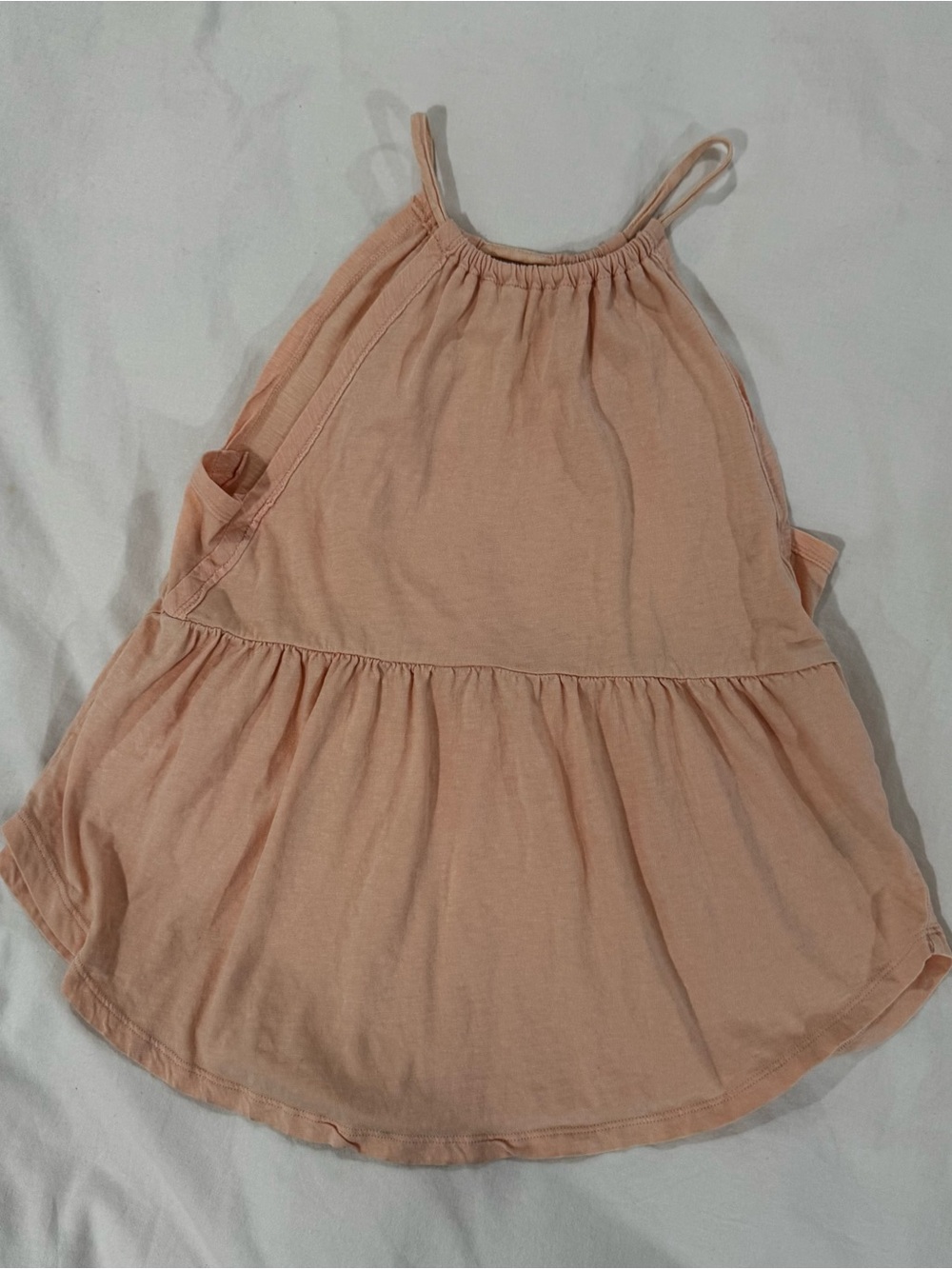 American Eagle Outfitters Peach Sleeveless Tiered Tank
